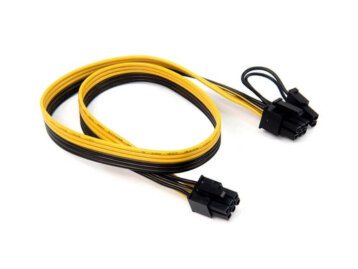 6-pin to 6+2 pin PCI-E Breakout Power Supply Cable