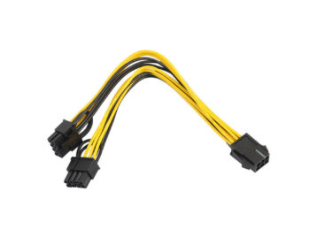 PCI-e 6-pin to Dual 8-pin Power Splitter Cable