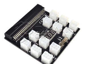 Breakout board with 12 6-pin PCI-e ports for Server Power Supply